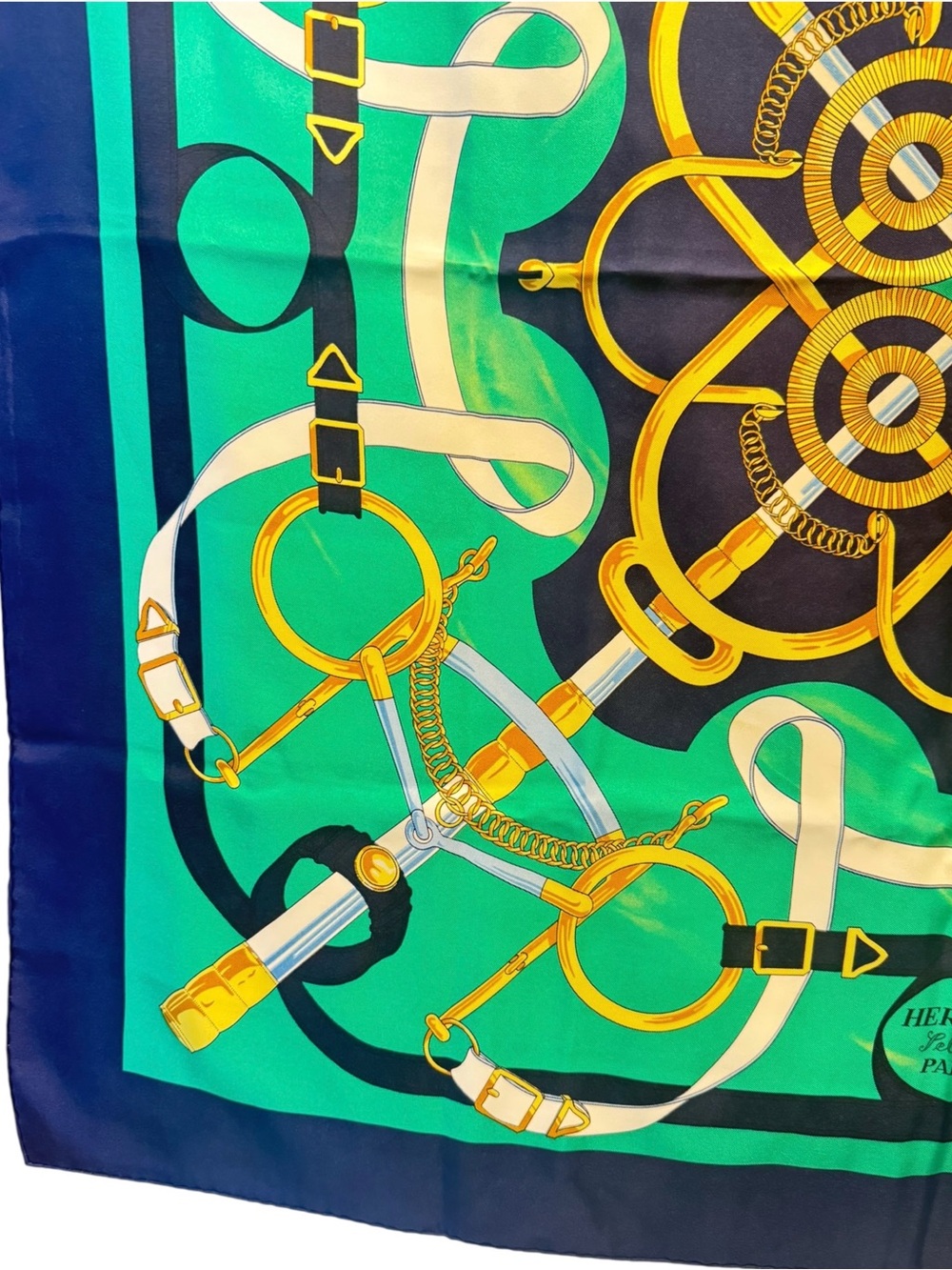 🌈 Hermes Eperon d'Or Carre 90 Silk Scarf - Picture 4 of 6